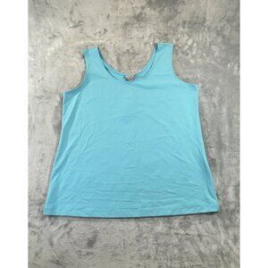 Chico's Tank Top Women's Large Light Blue Scoop Neck NWT